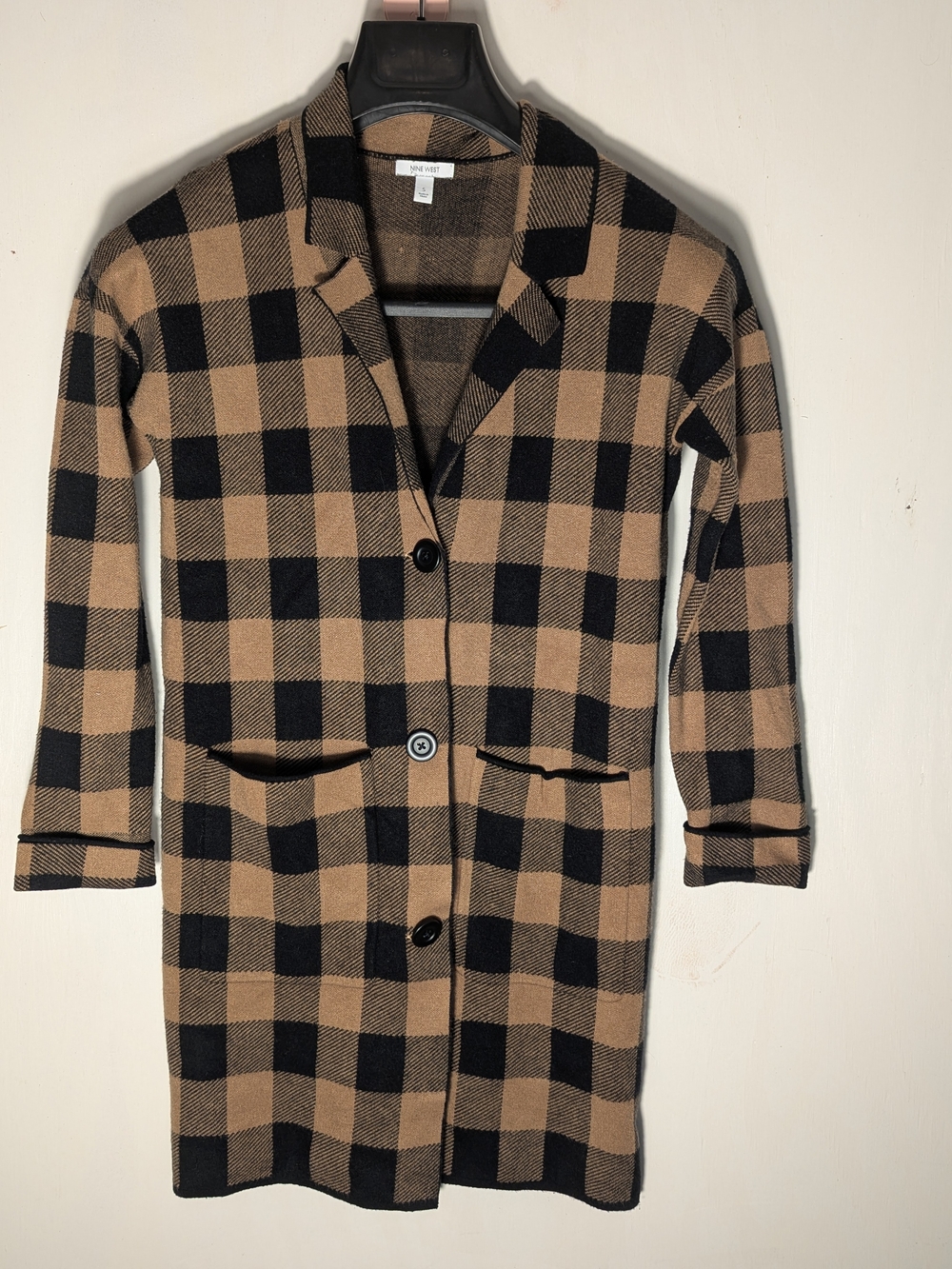 ✨ Nine West Plaid Sweater Blazer / Coatigan ✨